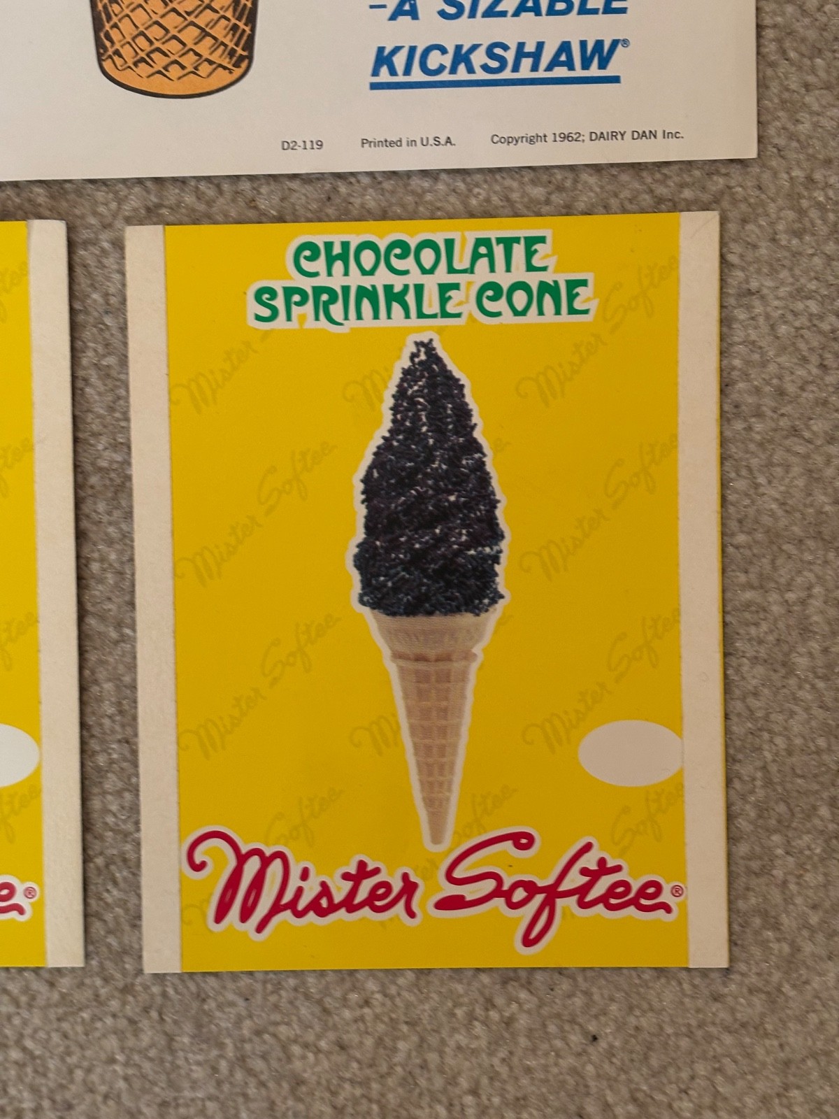 1962 Dairy Dan: August is National Cone Month + Mr. Softee Signs + Jerk Hat