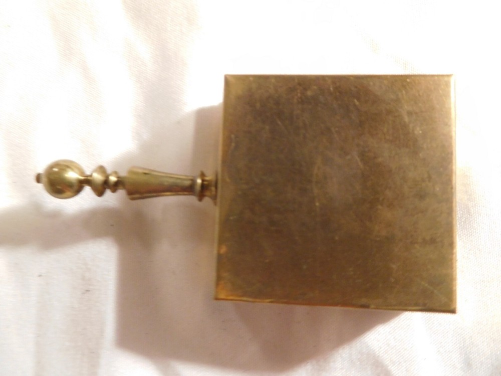 Vintage Brass Ashtray Case w/ Holder & Handle