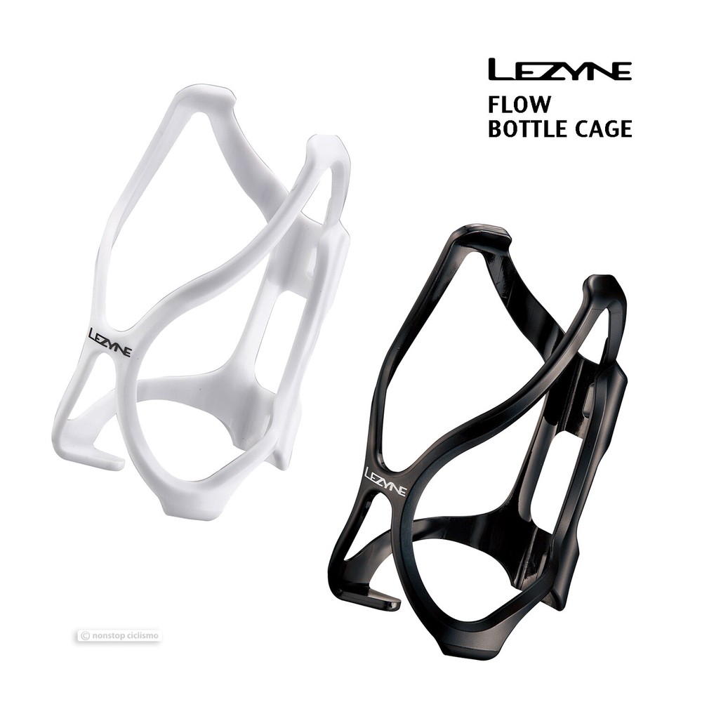 Lezyne FLOW CAGE Water Bottle Cage BLACK-WHITE