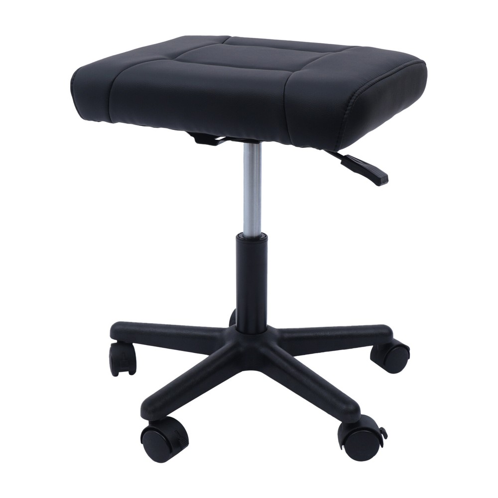 Adjustable Office Foot Stool with Wheels, Height Adjustable Rolling Leg Rest