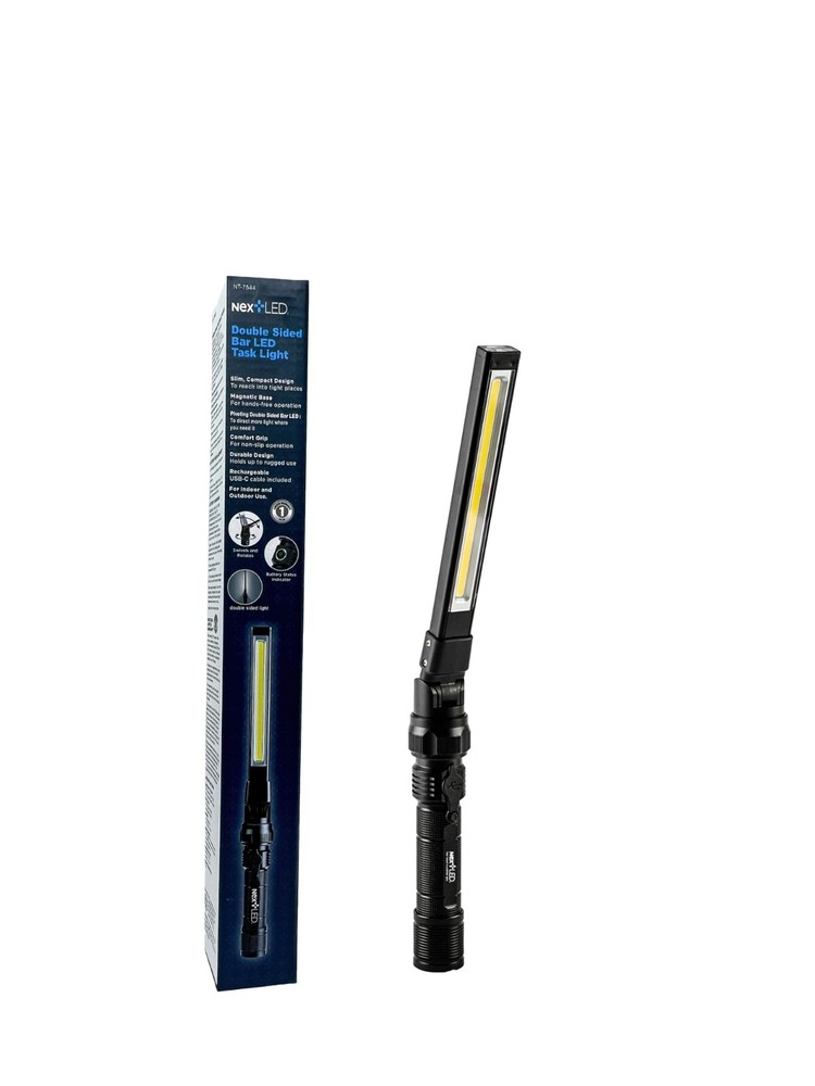 800 Lumen Double-Sided Foldable Rechargeable LED Slim Bar Work Light, NextLED