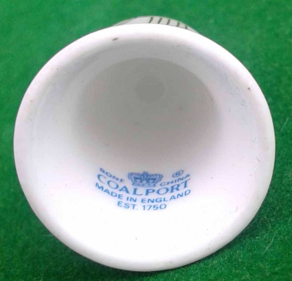 COALPORT GOLD HARP THIMBLE.