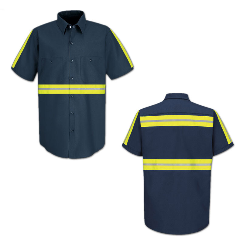 Red Kap Enhanced Visibility Hi Vis Reflective Safety Work Shirt