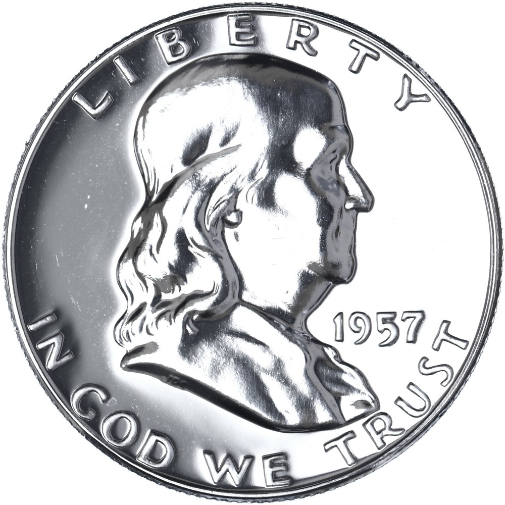 1957 (P) Franklin Half Dollar Gem Proof 90% Silver