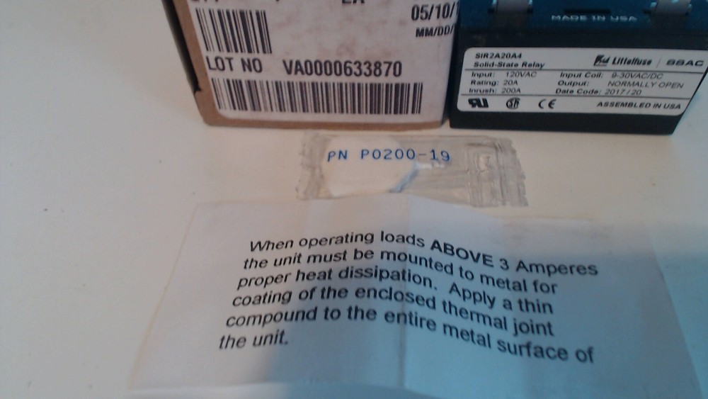 ABB SSAC Littelfuse SIR2A20A4 Solid State Relay new in box