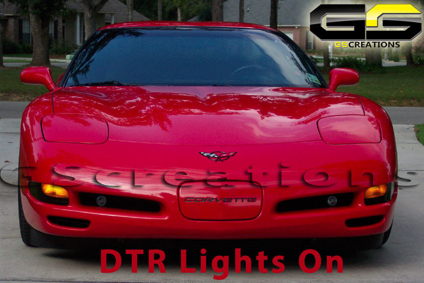 Smoked Front Light Covers For The 1997-2004 C5 Corvette