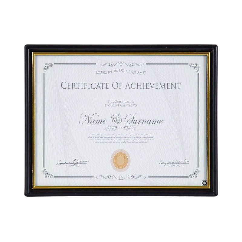 2-Pack Document Frame Set Easy Hang Award Certificate Display Lightweight Office