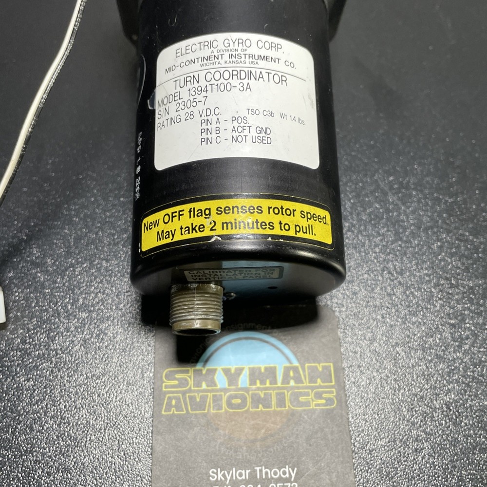 Mid Continent Turn Coordinator - 1394T100-3A