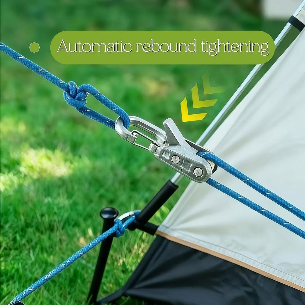 Outdoor Tensioner with Rope Roller Paracord–Cinching Tool for Camping, Hiking CW