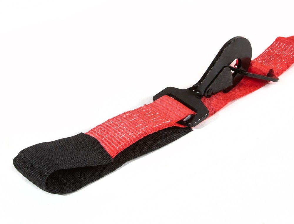 SpeedStrap Red 2"x10' Ratchet Tie-Down W/ Floating Snap Hook and Axel Strap