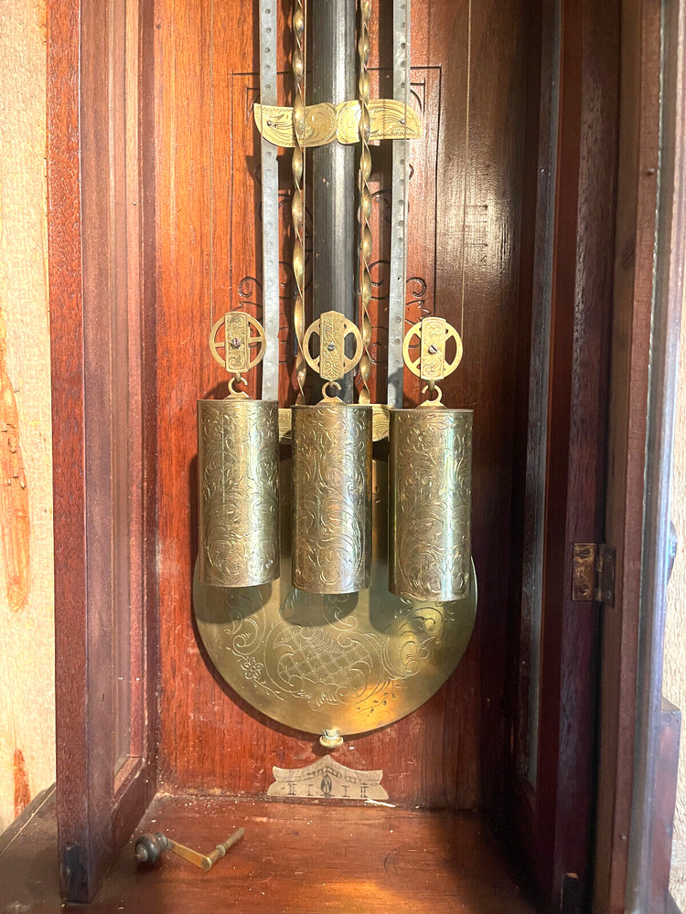 Antique Vienna Grand Sonnera Engraved Wall Regulator