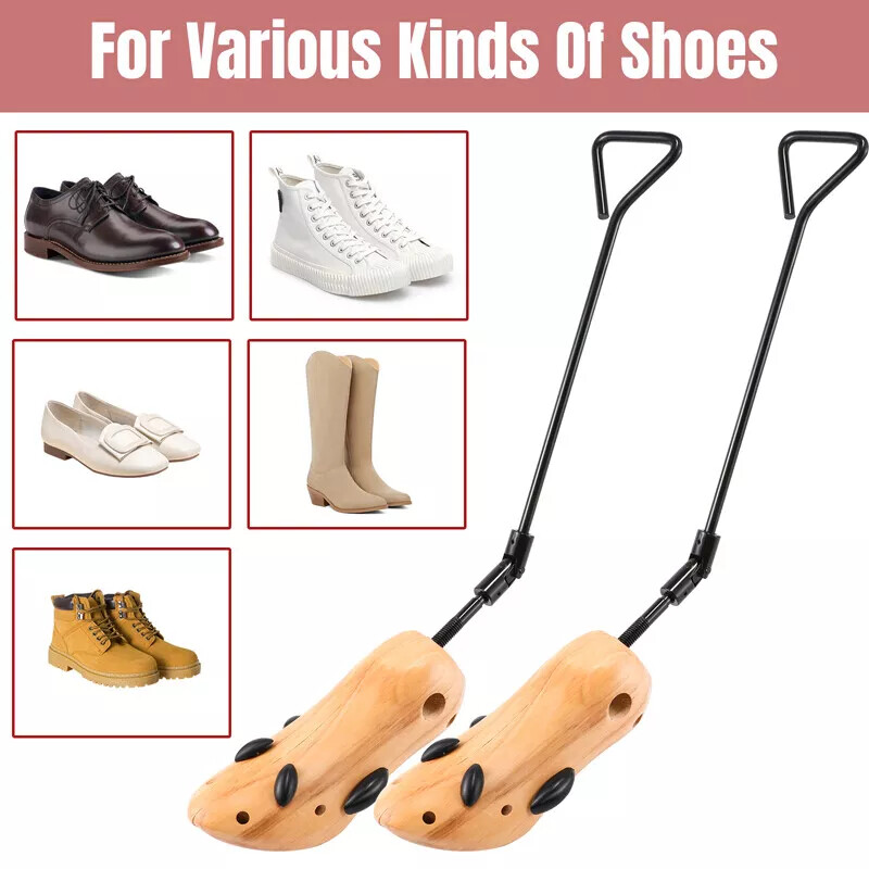 2PCS Wooden Boot Stretcher Adjustable Shoe Shaper Widener Expander for Men Women