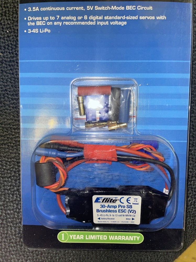 E-Flite ELFA1030B 30A Pro Brushless ESC (V2) •