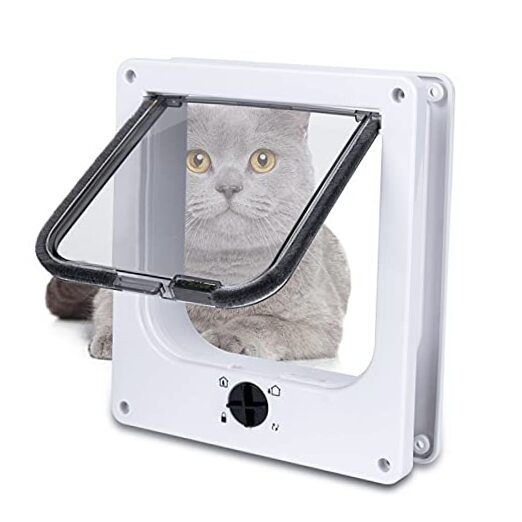 Upgraded Version -  Cat Doors Flap M - Outer size: 7.56"(W) x 8.46"(H) White