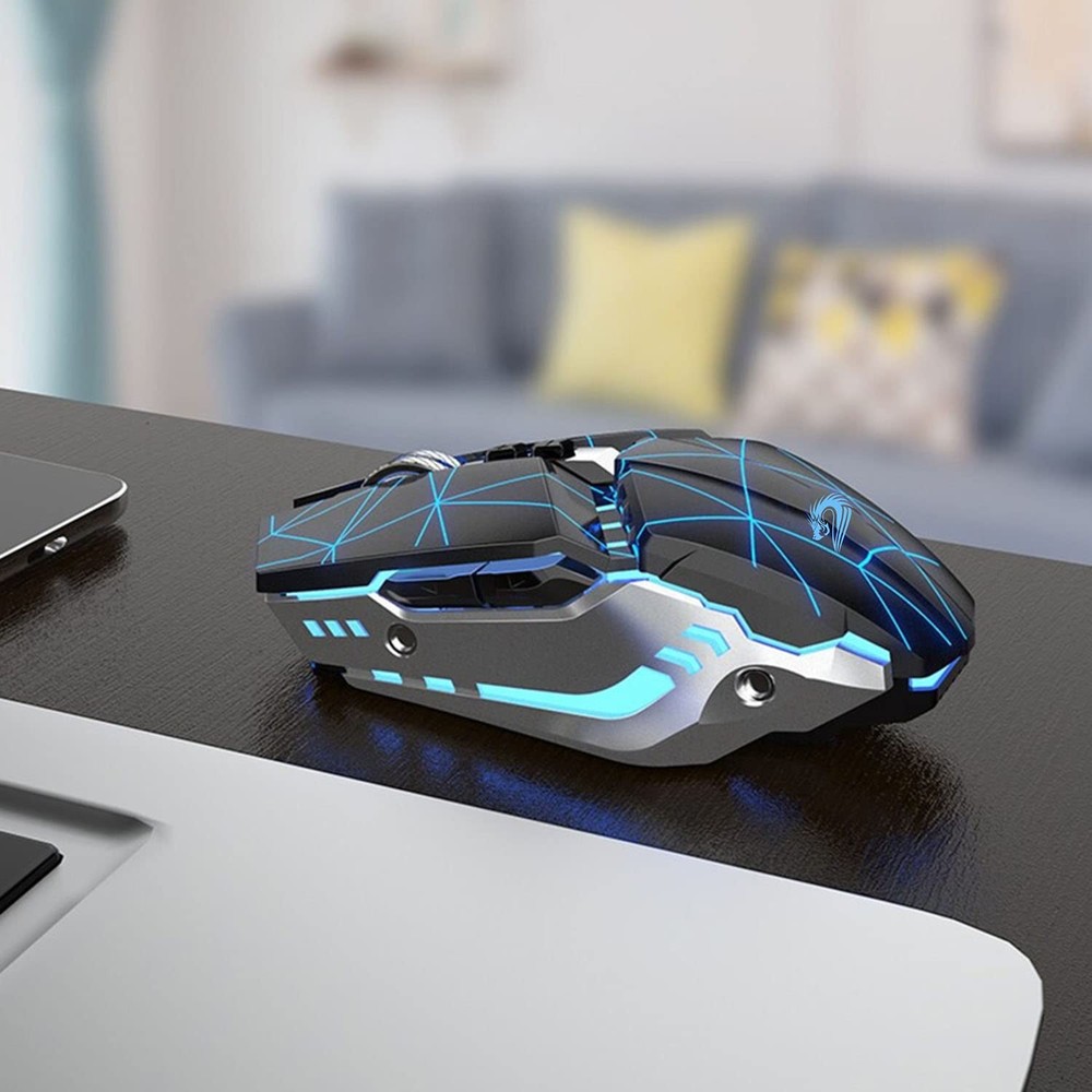 T12 Wireless Gaming Mouse Rechargeable, 2.4G Silent Optical Wireless Computer...