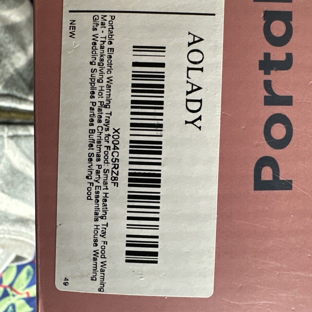 AOLADY PORTABLE FOOD WARMER MAT
