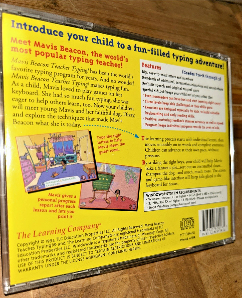 Typing for Kids PC CD children learn computer keyboard techniques type accurate!