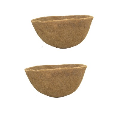 24" x 15" Round Molded Coco Liner - 2 Pack