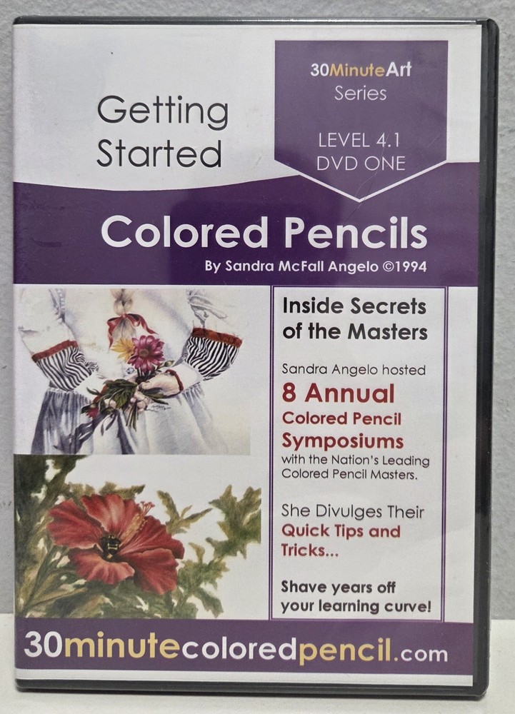Getting Started: Colored Pencils by Sandra Angelo (DVD, 1994) NEW & SEALED
