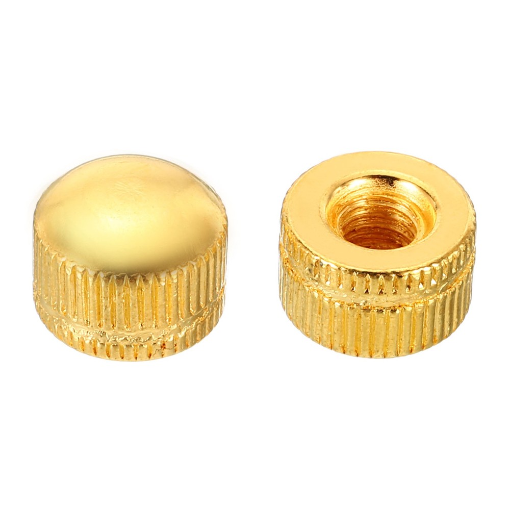 M6 Nut Hood, 10pcs Female Knurled Thread Gold