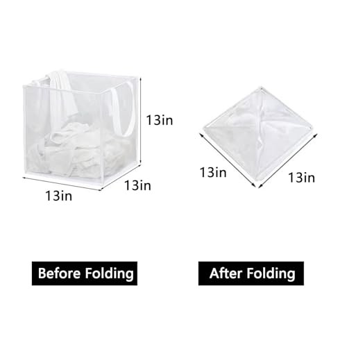 4 Pack Popup Laundry Hamper, Small Collapsible Mesh 4Pcs Single-layer White