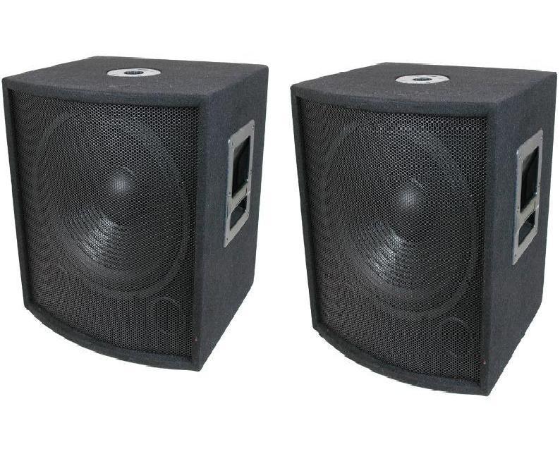 NEW (2) 18" SUBWOOFER Speakers PAIR.Woofer Sub w/ Box.DJ.PA.BASS.Pro Audio.Sound