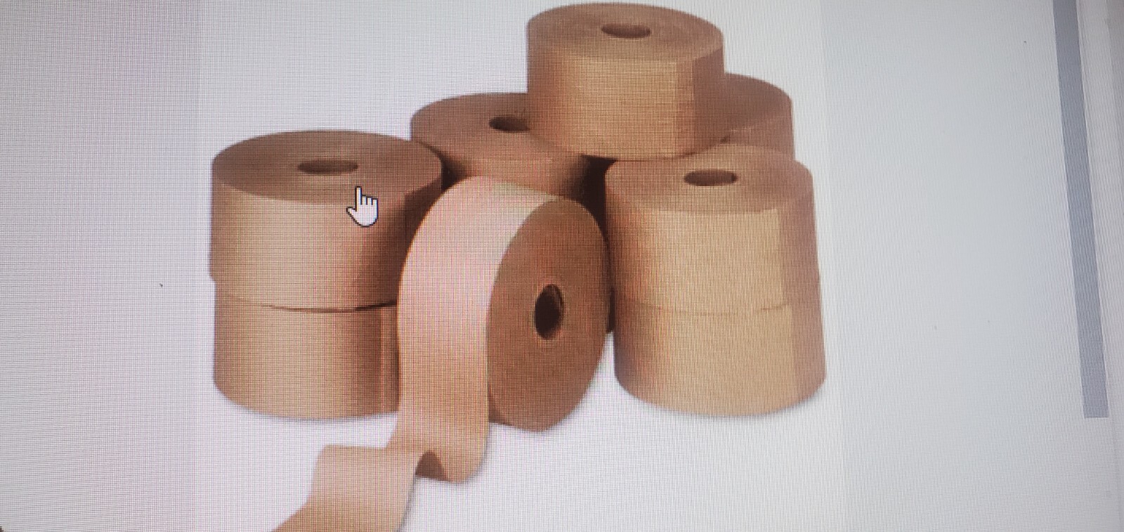 10 Rolls 72 mm x 450 ft Reinforced Kraft Gummed Paper Tape Brown Economy Grade