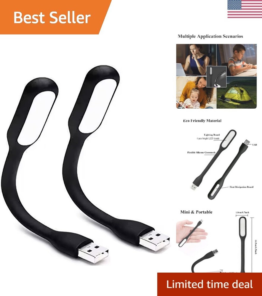 Mini Flexible Light, Portable USB Led Reading Night Lamp for PC Laptop Comput...