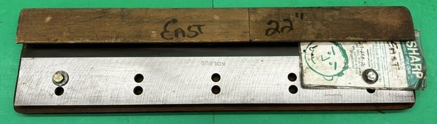 Kolbus 22" Guillotine Paper Cutter Blade Has Been Sharpened