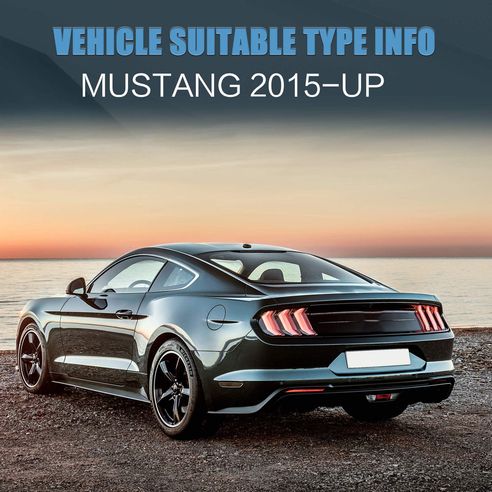 Tail lights Assembly Fit for 2015-2020 Ford Mustang 6th Gen Plug-and-play