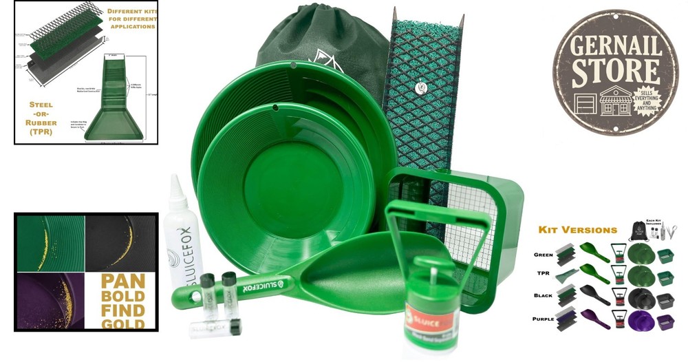 Ultimate Portable Gold Prospecting Kit with 12" Sluice Box & Mining Essentials