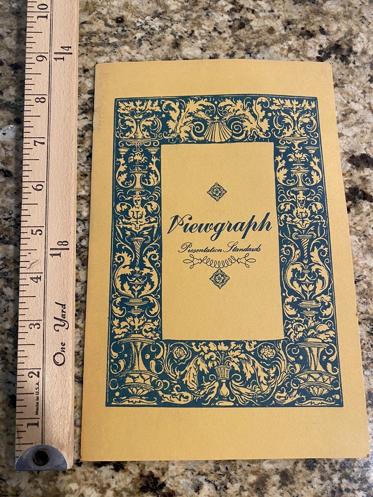 Vintage Viewgraph presentation standards instructions for overhead projector