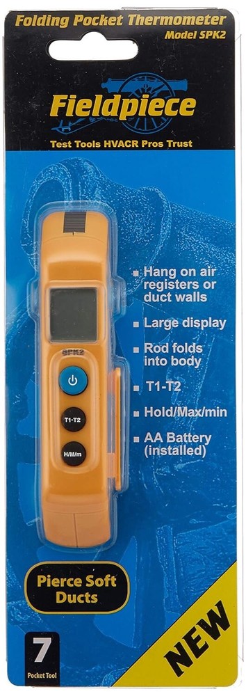 FIELDPIECE SPK2 Folding Pocket In-Duct Thermometer -