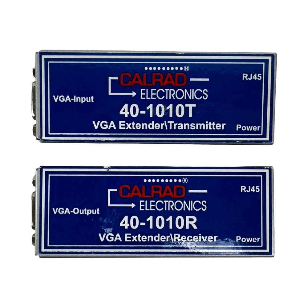 Calrad VGA Extender 40-1010T/40-1010R Transmitter/Receiver Pair NO CABLES