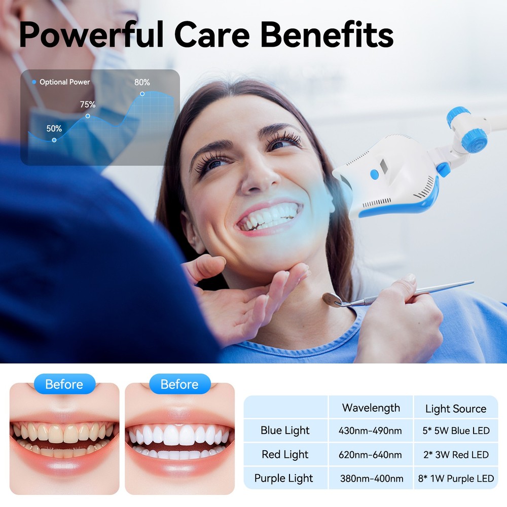 Dental Mobile Teeth Whitening Machine Cold Light LED Lamp Bleaching Accelerator