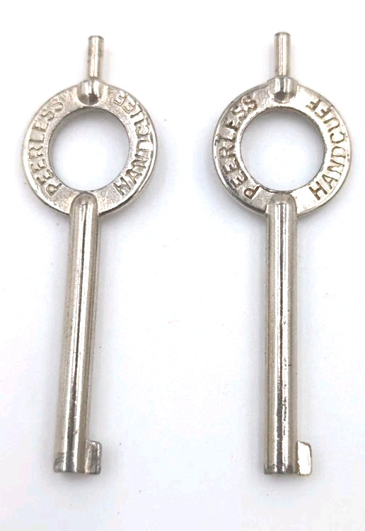 Peerless Smith & Wesson 4100 Standard Authentic 2" Handcuff Key Set Of 2