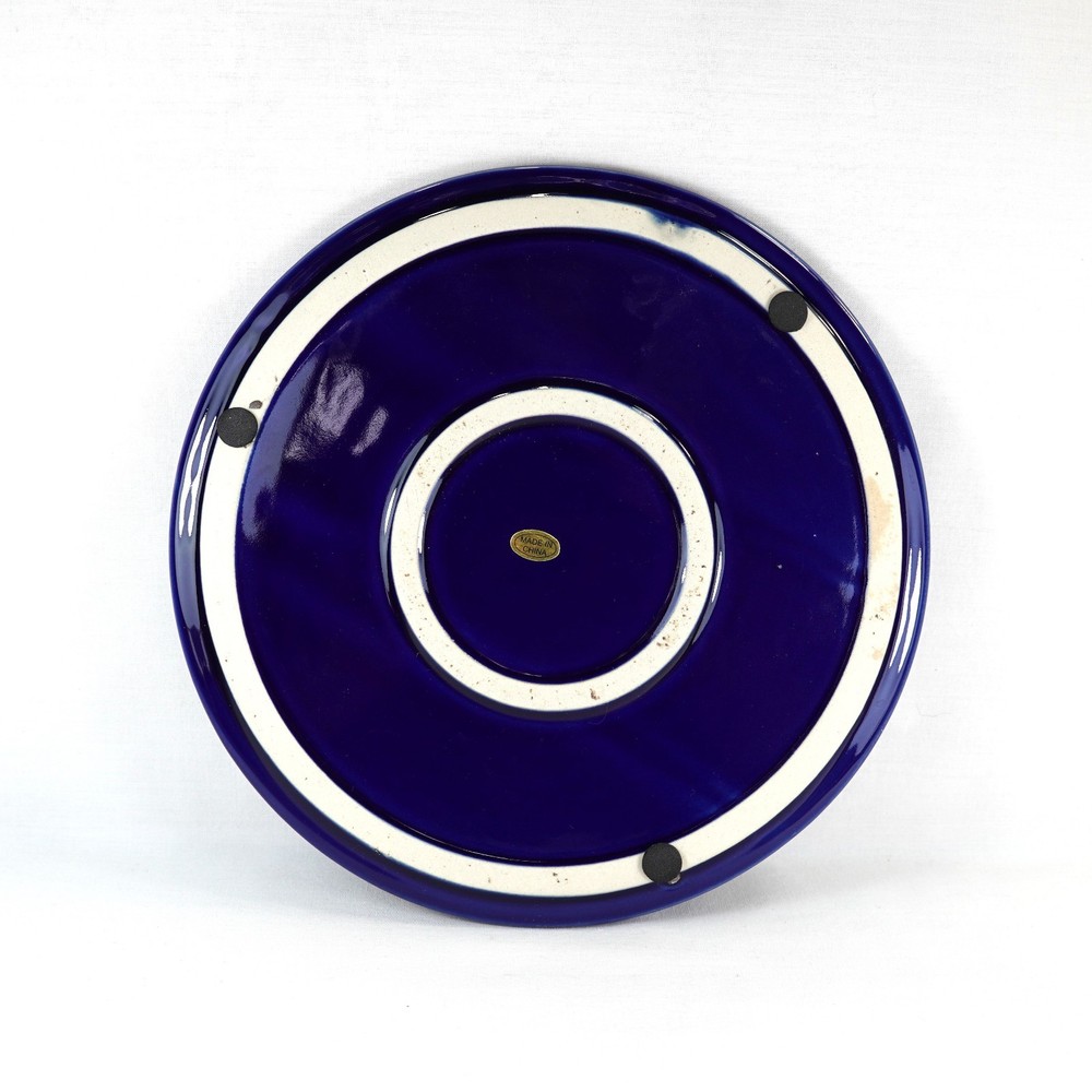 TEMPTATIONS brand Royal Blue pattern TRIVOT 7-5/8" Diameter