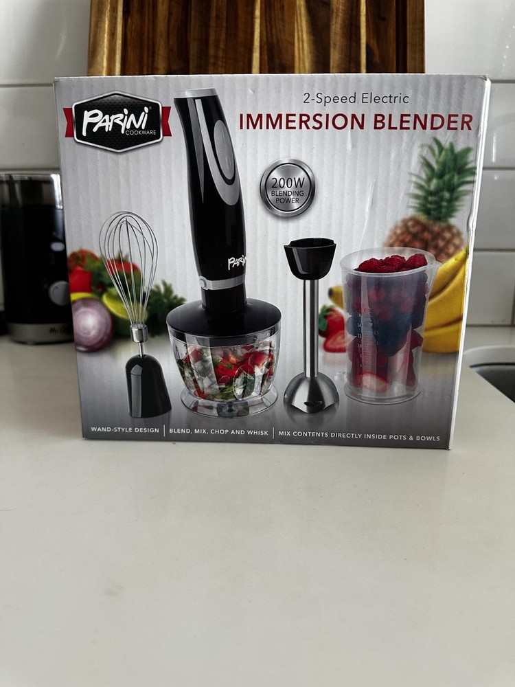 Parini Cookware Immersion Blender 200W Blending Power 2 Speed Electric Blend Mix