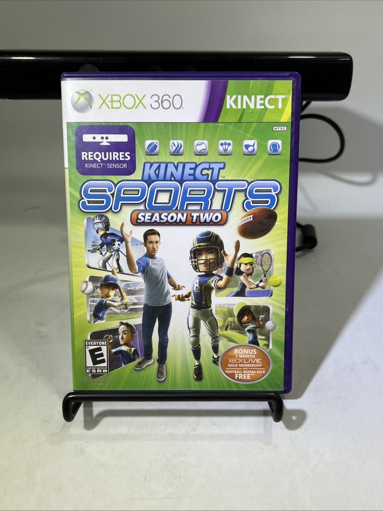 Microsoft Xbox 360 Kinect Sensor Bar W/6 Games Tested Bundle Lot #ML2