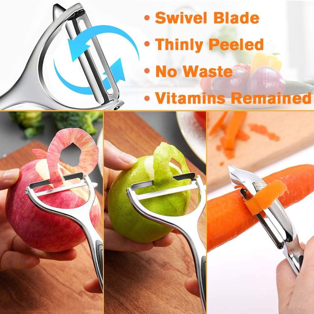 Vegetable Peeler, Potato Peelers for Kitchen Stainless Steel Multi-Function Set