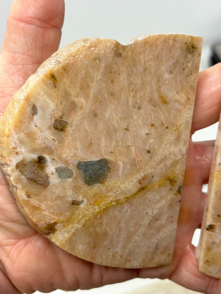 Simi-translucent Sillimanite Slabs Cabbing Lapidary Combo Ship Avail