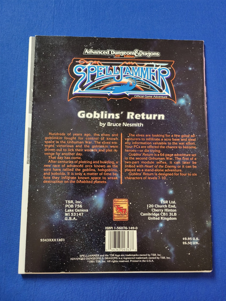 AD&D Goblins' Return Adventure Module - Spelljammer 9343