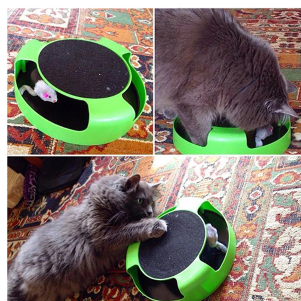 Smart Pet Exercise & Training Play Pad | Interactive Cat Toy 360° Rotating Mouse