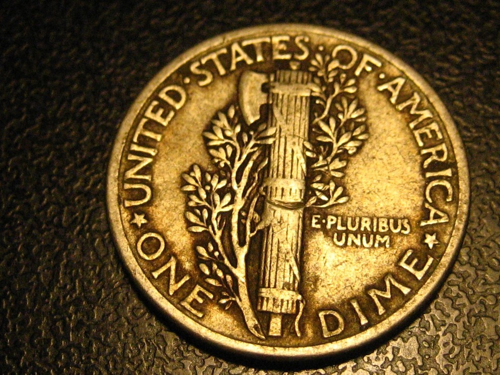 1939-P 90% Silver Mercury Head Dime VF