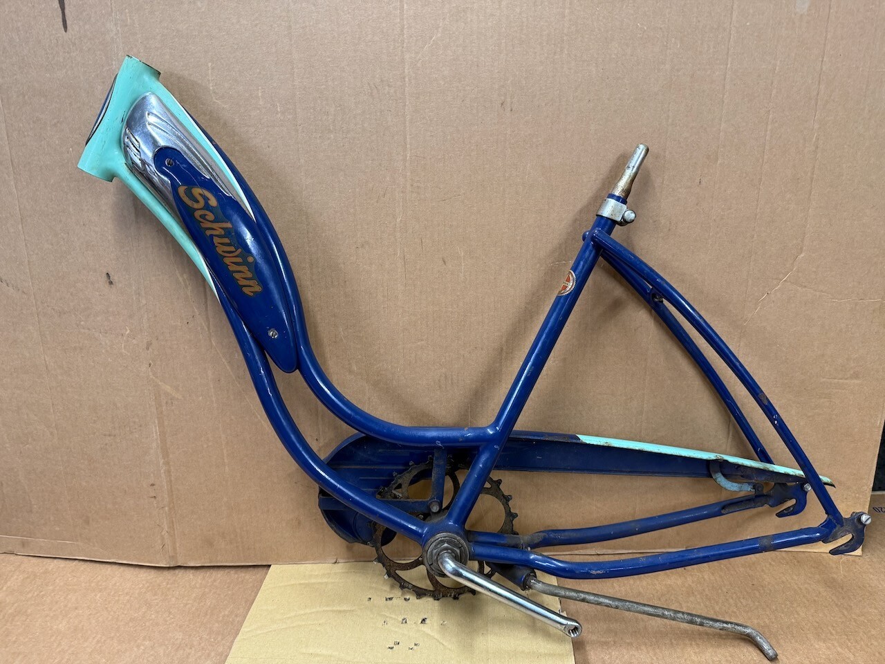 Schwinn Blue Ladies 26" Panther Bicycle Frame Set & Tank 1950
