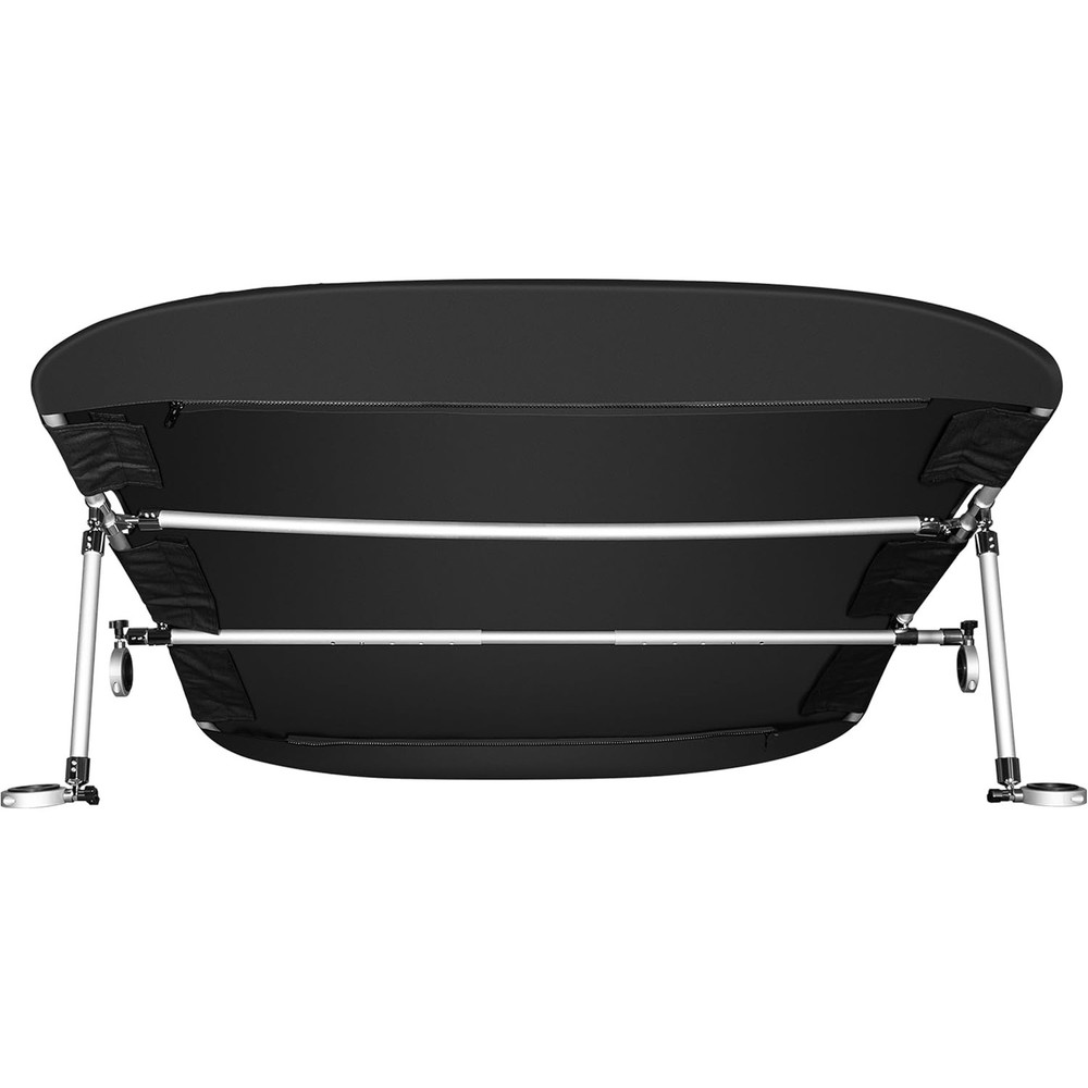 Universal Wakeboard Tower Mounted Flat Cargo Bimini Top Cover 600D Canvas Frame