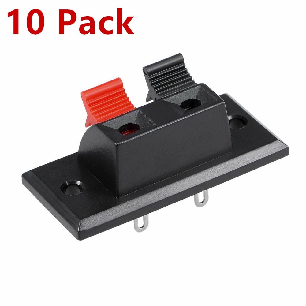 10Pack Push Release Type 2 Terminal Speaker Connector Plate Block Rated Load