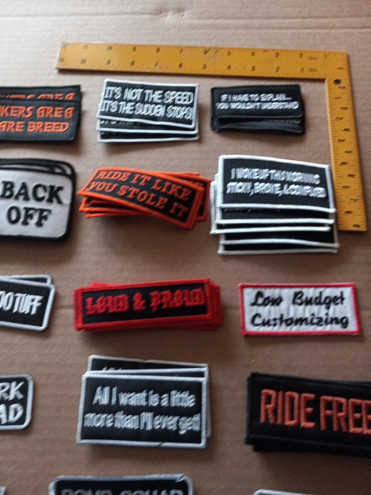 56 Assorted Biker Patches