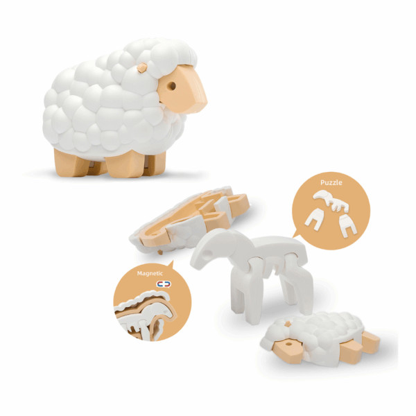HALF FOREST: Sheep Magnetic Half Toy 3+