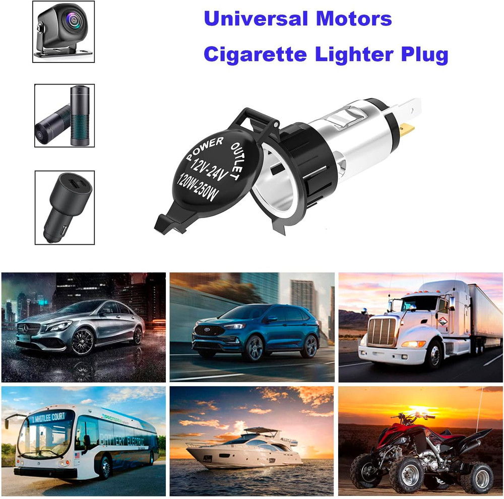 2Pack Car Cigarette Lighter Socket, Juerly Cigarette Lighter Splitter Power Outl